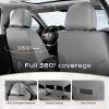 image:imageCoverado Car Seat Cover Cover for Cars Full Seat Premium Leather Universal Fit Waterproof Seat Protectors Car Seat Cushion NonSlip for Most CarsRedGray