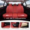 image:imageCoverado Car Seat Cover Cover for Cars Full Seat Premium Leather Universal Fit Waterproof Seat Protectors Car Seat Cushion NonSlip for Most CarsRedRed