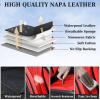 image:imageCoverado Car Seat Covers Back Car Seat Cover 3Pieces Leather Seat Cover Luxury Car Seat Cushion Luxury Seat Cover Seat Protector Universal Most Cars Trucks SUVBlackRed