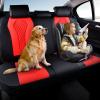 image:imageCoverado Car Seat Covers Back Car Seat Cover 3Pieces Leather Seat Cover Luxury Car Seat Cushion Luxury Seat Cover Seat Protector Universal Most Cars Trucks SUVBlackRed