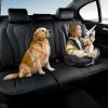 image:imageCoverado Car Seat Covers Back Car Seat Cover 3Pieces Leather Seat Cover Luxury Car Seat Cushion Luxury Seat Cover Seat Protector Universal Most Cars Trucks SUV01Black