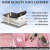 image:imageCoverado Car Seat Covers Back Car Seat Cover 3Pieces Leather Seat Cover Luxury Car Seat Cushion Luxury Seat Cover Seat Protector Universal Most Cars Trucks SUVPink