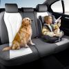 image:imageCoverado Car Seat Covers Back Car Seat Cover 3Pieces Leather Seat Cover Luxury Car Seat Cushion Luxury Seat Cover Seat Protector Universal Most Cars Trucks SUVWhite