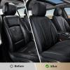 image:imageCoverado Car Seat Covers Back Car Seat Cover 3Pieces Leather Seat Cover Luxury Car Seat Cushion Luxury Seat Cover Seat Protector Universal Most Cars Trucks SUV01Black