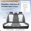 image:imageCoverado Car Seat Covers Back Car Seat Cover 3Pieces Leather Seat Cover Luxury Car Seat Cushion Luxury Seat Cover Seat Protector Universal Most Cars Trucks SUVWhite