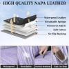 image:imageCoverado Car Seat Covers Back Car Seat Cover 3Pieces Leather Seat Cover Luxury Car Seat Cushion Luxury Seat Cover Seat Protector Universal Most Cars Trucks SUVPurple