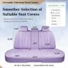 image:imageCoverado Car Seat Covers Back Car Seat Cover 3Pieces Leather Seat Cover Luxury Car Seat Cushion Luxury Seat Cover Seat Protector Universal Most Cars Trucks SUVPurple