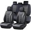 image:imageCoverado Car Seat Covers Front Covers for Cars Car Seat Cover Front Seats Car Seat Protector Waterproof Leather Car Seat Cushion Universal Interior Covers Seat Protectors for Most Cars PurpleBlackGray