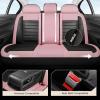 image:imageCoverado Car Seat Covers Front Seats Luxury Leather Car Seat Covers Automotive Mesh Seat Covers 2 Pack AirbagCompatible Black Seat Covers for SUV Sedan TruckPinkBlack