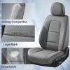 image:imageCoverado Car Seat Covers Full Set 5 Piece Car Seat Protector with Removable Headrest Nappa Leather Breathable Front Rear Seat Cushion Side All Wrapped Universal Fit Truck Most Cars PurpleNappaGray
