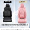 image:imageCoverado Car Seat Covers Full Set 5 Piece Car Seat Protector with Removable Headrest Nappa Leather Breathable Front Rear Seat Cushion Side All Wrapped Universal Fit Truck Most Cars PurpleLumbarPink