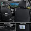 image:imageCoverado Car Seat Covers Full Set 5 Piece Car Seat Protector with Removable Headrest Nappa Leather Breathable Front Rear Seat Cushion Side All Wrapped Universal Fit Truck Most Cars PurpleNappaBlack