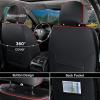 image:imageCoverado Car Seat Covers Full Set 5 Piece Car Seat Protector with Removable Headrest Nappa Leather Breathable Front Rear Seat Cushion Side All Wrapped Universal Fit Truck Most Cars PurpleNappaBlackRed