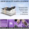 image:imageCoverado Car Seat Covers Full Set 5 Piece Car Seat Protector with Removable Headrest Nappa Leather Breathable Front Rear Seat Cushion Side All Wrapped Universal Fit Truck Most Cars PurpleLumbarPurple