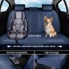 image:imageCoverado Car Seat Covers Full Set 5 Piece Car Seat Protector with Removable Headrest Nappa Leather Breathable Front Rear Seat Cushion Side All Wrapped Universal Fit Truck Most Cars PurpleLumbarBlue