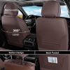 image:imageCoverado Car Seat Covers Full Set 5 Piece Car Seat Protector with Removable Headrest Nappa Leather Breathable Front Rear Seat Cushion Side All Wrapped Universal Fit Truck Most Cars PurpleLumbarBrown
