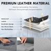image:imageCoverado Car Seat Covers Full Set 5 Piece Car Seat Protector with Removable Headrest Nappa Leather Breathable Front Rear Seat Cushion Side All Wrapped Universal Fit Truck Most Cars PurpleNappaGray