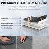 image:imageCoverado Car Seat Covers Full Set 5 Piece Car Seat Protector with Removable Headrest Nappa Leather Breathable Front Rear Seat Cushion Side All Wrapped Universal Fit Truck Most Cars PurpleLumbarGray