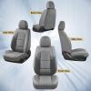 image:imageCoverado Car Seat Covers Full Set 5 Piece Car Seat Protector with Removable Headrest Nappa Leather Breathable Front Rear Seat Cushion Side All Wrapped Universal Fit Truck Most Cars PurpleNappaGray