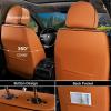 image:imageCoverado Car Seat Covers Full Set 5 Piece Car Seat Protector with Removable Headrest Nappa Leather Breathable Front Rear Seat Cushion Side All Wrapped Universal Fit Truck Most Cars PurpleNappaBlackBrown