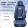 image:imageCoverado Car Seat Covers Full Set 5 Piece Car Seat Protector with Removable Headrest Nappa Leather Breathable Front Rear Seat Cushion Side All Wrapped Universal Fit Truck Most Cars PurpleLumbarBlue