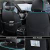 image:imageCoverado Car Seat Covers Full Set 5 Piece Car Seat Protector with Removable Headrest Nappa Leather Breathable Front Rear Seat Cushion Side All Wrapped Universal Fit Truck Most Cars PurpleLumbarBlackBlue