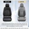 image:imageCoverado Car Seat Covers Full Set 5 Piece Car Seat Protector with Removable Headrest Nappa Leather Breathable Front Rear Seat Cushion Side All Wrapped Universal Fit Truck Most Cars PurpleNappaGray