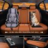 image:imageCoverado Car Seat Covers Full Set 5 Piece Car Seat Protector with Removable Headrest Nappa Leather Breathable Front Rear Seat Cushion Side All Wrapped Universal Fit Truck Most Cars PurpleNappaBlackBrown