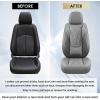 image:imageCoverado Car Seat Covers Full Set 5 Piece Car Seat Protector with Removable Headrest Nappa Leather Breathable Front Rear Seat Cushion Side All Wrapped Universal Fit Truck Most Cars PurpleLumbarGray