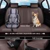 image:imageCoverado Car Seat Covers Full Set 5 Piece Car Seat Protector with Removable Headrest Nappa Leather Breathable Front Rear Seat Cushion Side All Wrapped Universal Fit Truck Most Cars PurpleLumbarBrown