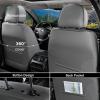 image:imageCoverado Car Seat Covers Full Set 5 Piece Car Seat Protector with Removable Headrest Nappa Leather Breathable Front Rear Seat Cushion Side All Wrapped Universal Fit Truck Most Cars PurpleNappaGray