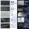image:imageCoverado Car Seat Covers Full Set 5 Piece Car Seat Protector with Removable Headrest Nappa Leather Breathable Front Rear Seat Cushion Side All Wrapped Universal Fit Truck Most Cars PurpleLumbarBlackBlue