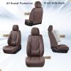 image:imageCoverado Car Seat Covers Full Set 5 Piece Car Seat Protector with Removable Headrest Nappa Leather Breathable Front Rear Seat Cushion Side All Wrapped Universal Fit Truck Most Cars PurpleLumbarBrown