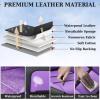 image:imageCoverado Car Seat Covers Full Set 5 Piece Car Seat Protector with Removable Headrest Nappa Leather Breathable Front Rear Seat Cushion Side All Wrapped Universal Fit Truck Most Cars PurpleNappaPurple