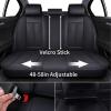 image:imageCoverado Car Seat Covers Full Set 5 Piece Car Seat Protector with Removable Headrest Nappa Leather Breathable Front Rear Seat Cushion Side All Wrapped Universal Fit Truck Most Cars PurpleNappaBlack