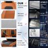 image:imageCoverado Car Seat Covers Full Set 5 Piece Car Seat Protector with Removable Headrest Nappa Leather Breathable Front Rear Seat Cushion Side All Wrapped Universal Fit Truck Most Cars PurpleNappaBlackBrown