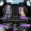 image:imageCoverado Car Seat Covers Full Set 5 Piece Car Seat Protector with Removable Headrest Nappa Leather Breathable Front Rear Seat Cushion Side All Wrapped Universal Fit Truck Most Cars PurpleLumbarPurple