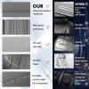 image:imageCoverado Car Seat Covers Full Set 5 Piece Car Seat Protector with Removable Headrest Nappa Leather Breathable Front Rear Seat Cushion Side All Wrapped Universal Fit Truck Most Cars PurpleLumbarGray