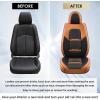 image:imageCoverado Car Seat Covers Full Set 5 Piece Car Seat Protector with Removable Headrest Nappa Leather Breathable Front Rear Seat Cushion Side All Wrapped Universal Fit Truck Most Cars PurpleNappaBlackBrown