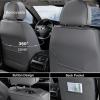 image:imageCoverado Car Seat Covers Full Set 5 Piece Car Seat Protector with Removable Headrest Nappa Leather Breathable Front Rear Seat Cushion Side All Wrapped Universal Fit Truck Most Cars PurpleLumbarGray