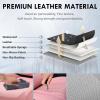 image:imageCoverado Car Seat Covers Full Set 5 Piece Car Seat Protector with Removable Headrest Nappa Leather Breathable Front Rear Seat Cushion Side All Wrapped Universal Fit Truck Most Cars PurpleLumbarPink