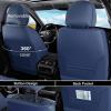image:imageCoverado Car Seat Covers Full Set 5 Piece Car Seat Protector with Removable Headrest Nappa Leather Breathable Front Rear Seat Cushion Side All Wrapped Universal Fit Truck Most Cars PurpleLumbarBlue