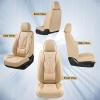 image:imageCoverado Car Seat Covers Full Set 5 Piece Car Seat Protector with Removable Headrest Nappa Leather Breathable Front Rear Seat Cushion Side All Wrapped Universal Fit Truck Most Cars PurpleLumbarBeige