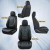 image:imageCoverado Car Seat Covers Full Set 5 Piece Car Seat Protector with Removable Headrest Nappa Leather Breathable Front Rear Seat Cushion Side All Wrapped Universal Fit Truck Most Cars PurpleLumbarBlackBlue