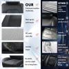 image:imageCoverado Car Seat Covers Full Set 5 Piece Car Seat Protector with Removable Headrest Nappa Leather Breathable Front Rear Seat Cushion Side All Wrapped Universal Fit Truck Most Cars PurpleNappaBlack