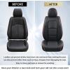 image:imageCoverado Car Seat Covers Full Set 5 Piece Car Seat Protector with Removable Headrest Nappa Leather Breathable Front Rear Seat Cushion Side All Wrapped Universal Fit Truck Most Cars PurpleNappaBlackRed