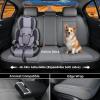 image:imageCoverado Car Seat Covers Full Set 5 Piece Car Seat Protector with Removable Headrest Nappa Leather Breathable Front Rear Seat Cushion Side All Wrapped Universal Fit Truck Most Cars PurpleNappaGray