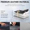 image:imageCoverado Car Seat Covers Full Set 5 Piece Car Seat Protector with Removable Headrest Nappa Leather Breathable Front Rear Seat Cushion Side All Wrapped Universal Fit Truck Most Cars PurpleNappaBlackRed
