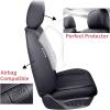 image:imageCoverado Car Seat Covers Full Set 5 Piece Car Seat Protector with Removable Headrest Nappa Leather Breathable Front Rear Seat Cushion Side All Wrapped Universal Fit Truck Most Cars PurpleNappaBlack