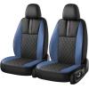 image:imageCoverado Car Seat Covers Full Set Automotive Leather Seat Covers for CarUniversal Fit Front Back Seat Cover NonSlip Waterproof Breathable Car Seat ProtectorBlackBlue